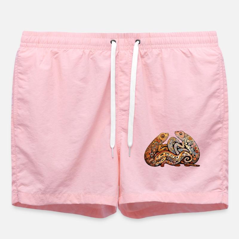 Gecko léopard - Symphonie lumineuse - Short de bain - rose