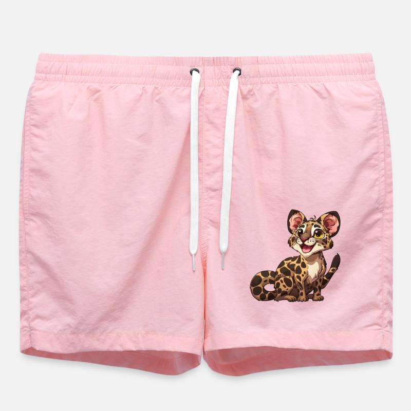 Look jeune léopard ludique - Short de bain - rose