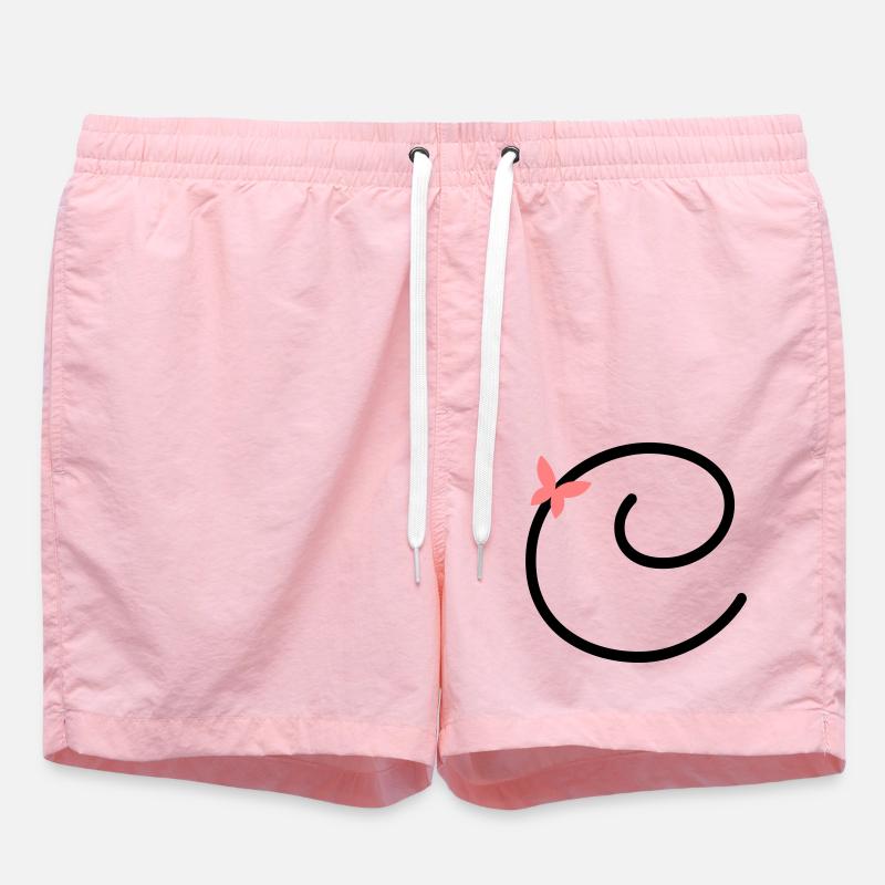Lettre C Papillon Lettre - Short de bain - rose