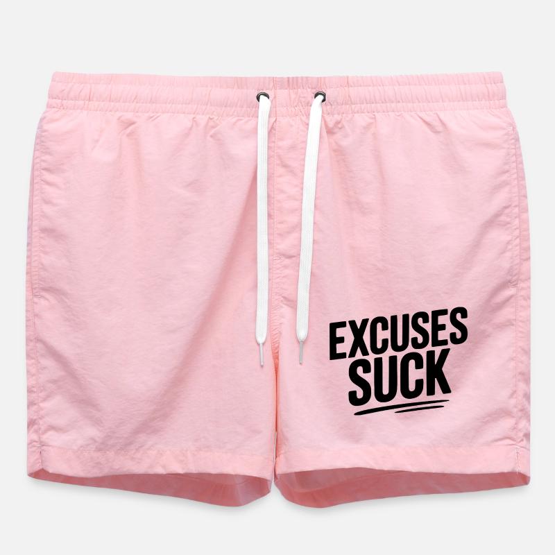 Excuses Suck - Swim Trunks - pink