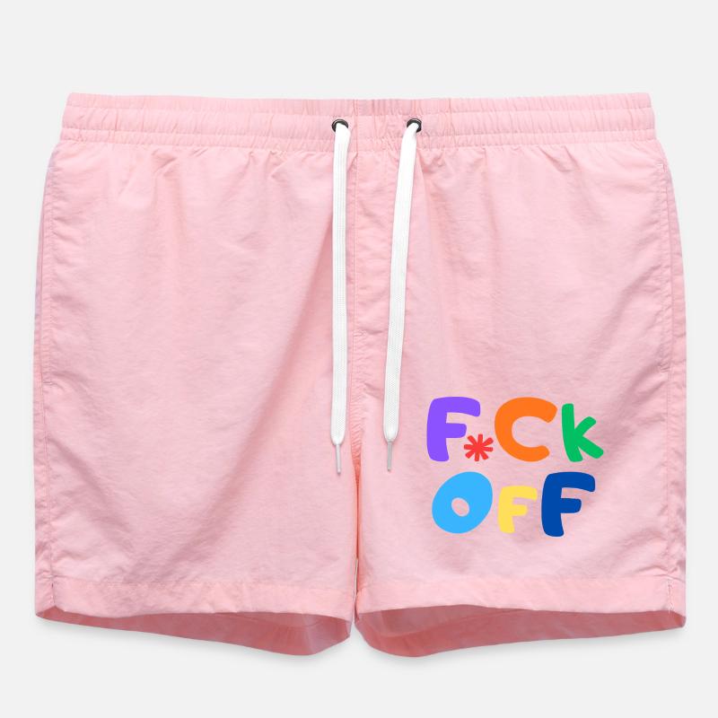 F*CK OFF - Swim Trunks - pink