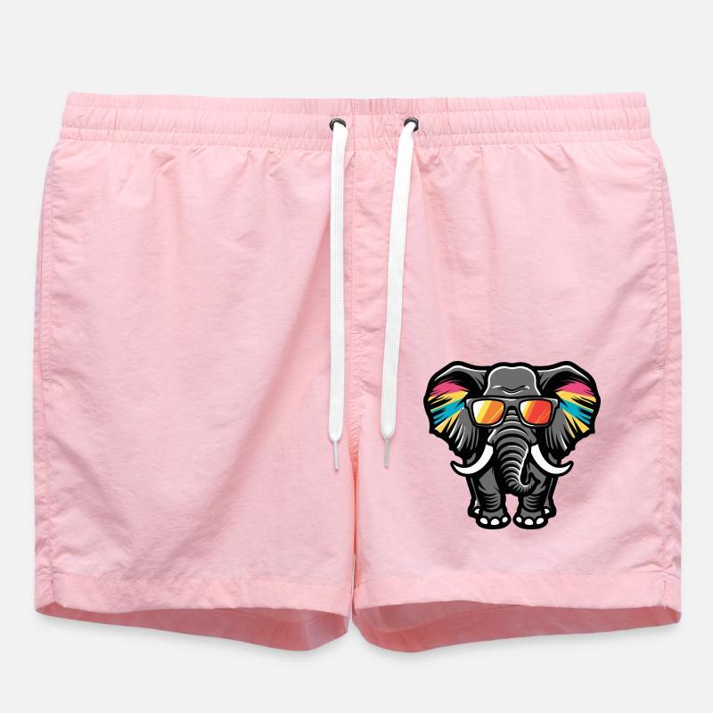 Elephant Cool Comic - Swim Trunks - pink