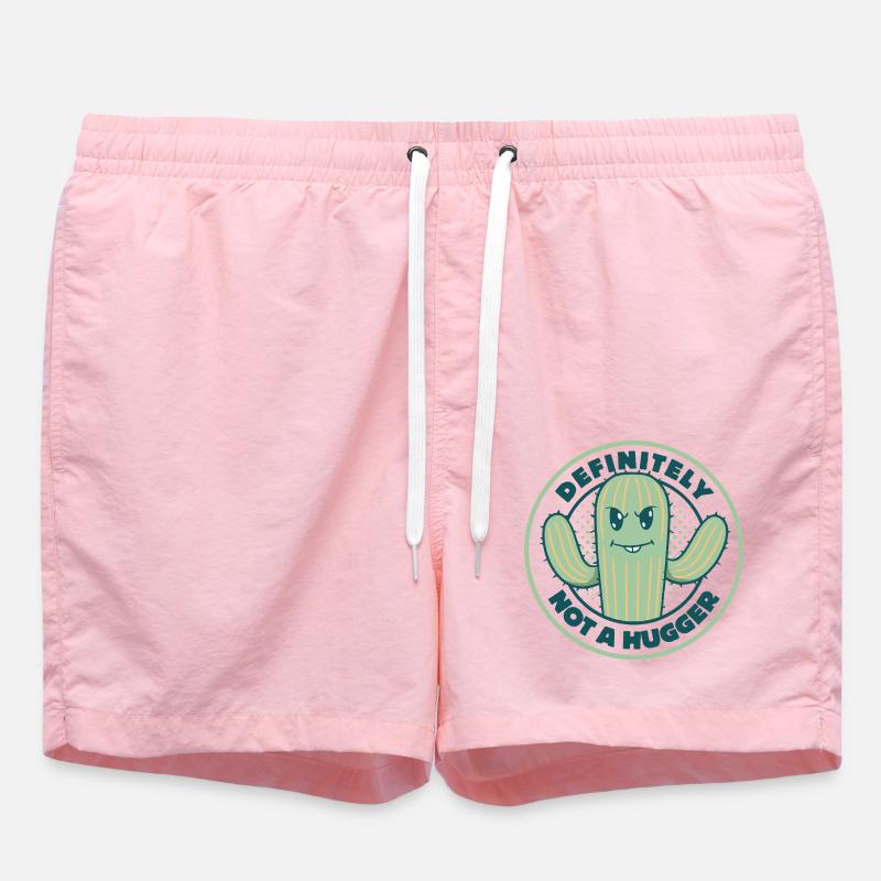 Definitely Not a Hugger - Swim Trunks - pink