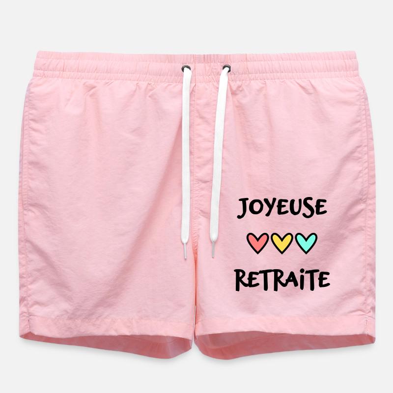 RETRAITE. BONNE RETRAITE. JOYEUSE RETRAITE - Short de bain - rose