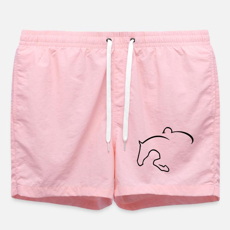 6061912 121501268 cavalier de saut - Short de bain - rose