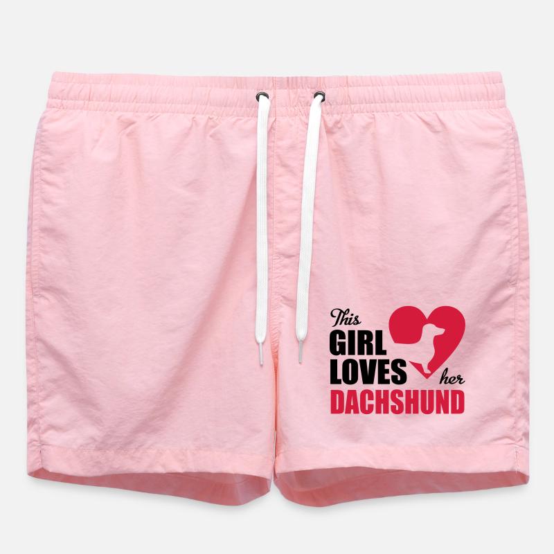 Dackel - Badeshorts - Pink