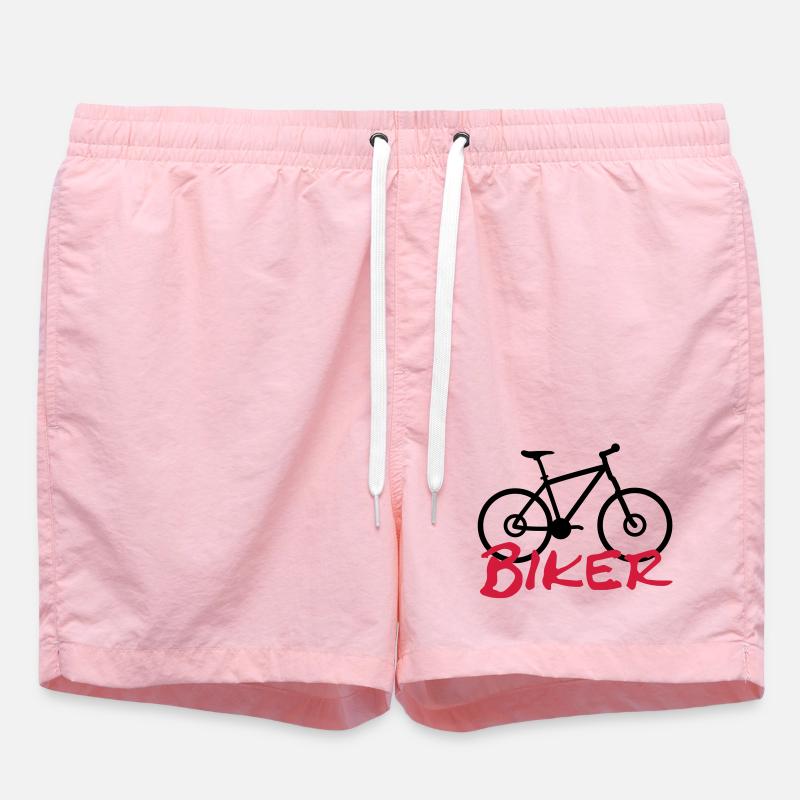 biker - Swim Trunks - pink