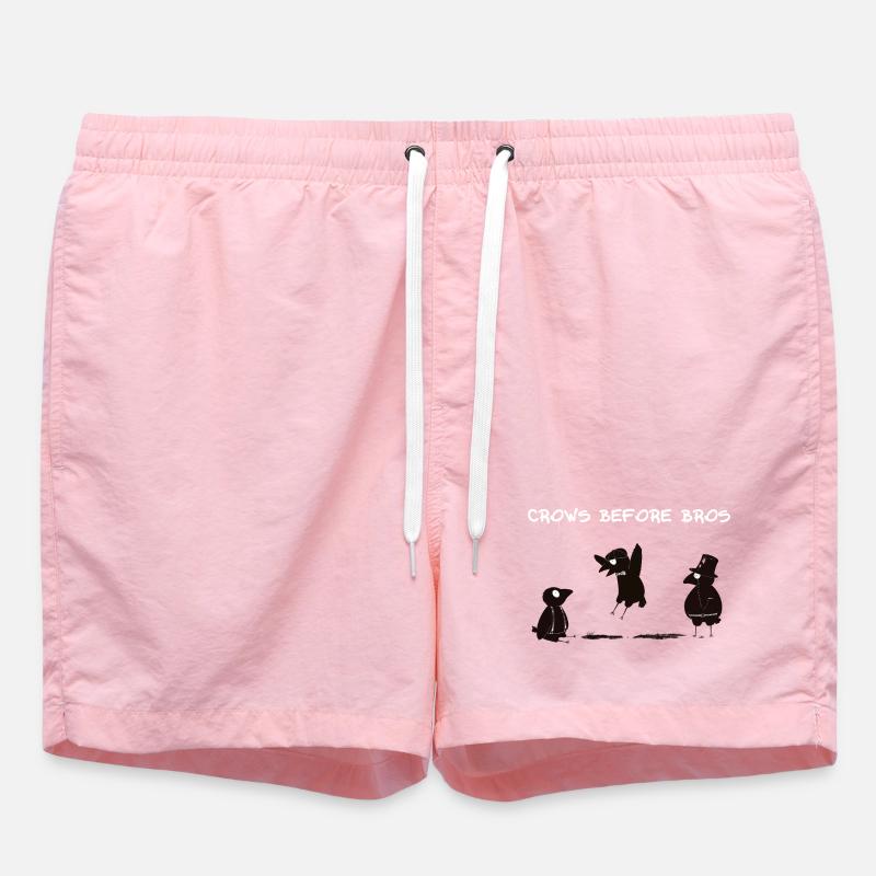 crows before bros - Swim Trunks - pink