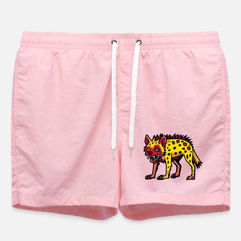Hyäne Halloween Comic Lustig - Badeshorts - Pink