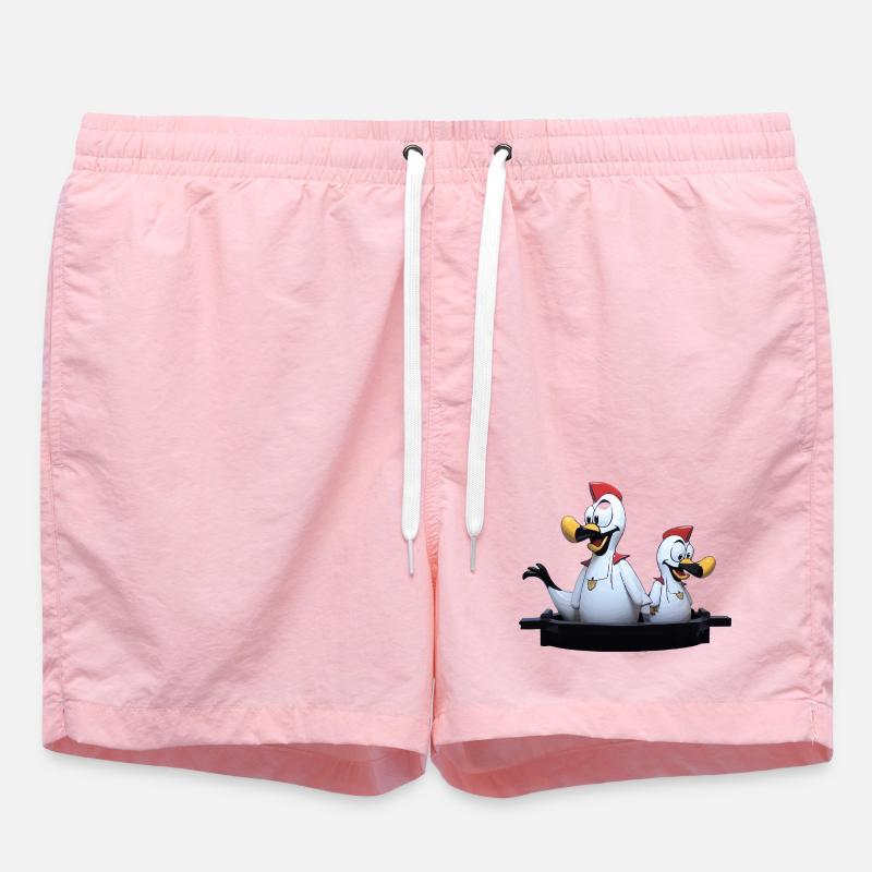 Duo de mouettes sur la jetée - Short de bain - rose