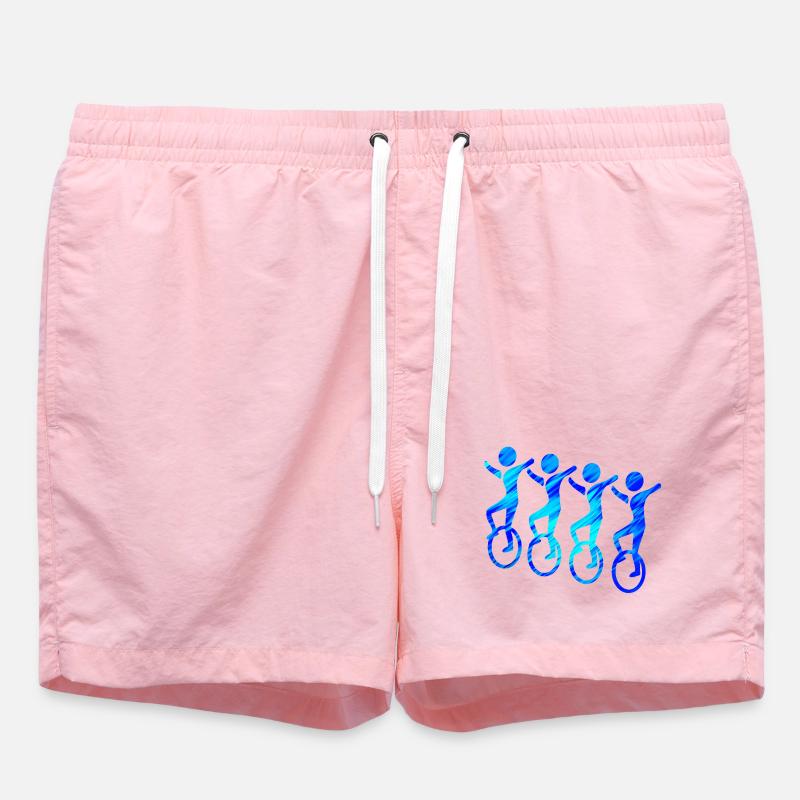 4er monocycle | Style libre monocycle - Short de bain - rose