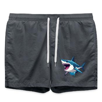 Motif maritime joyeux de l’effet de spritz du grand grand requin blanc - Short de bain -  - Devant