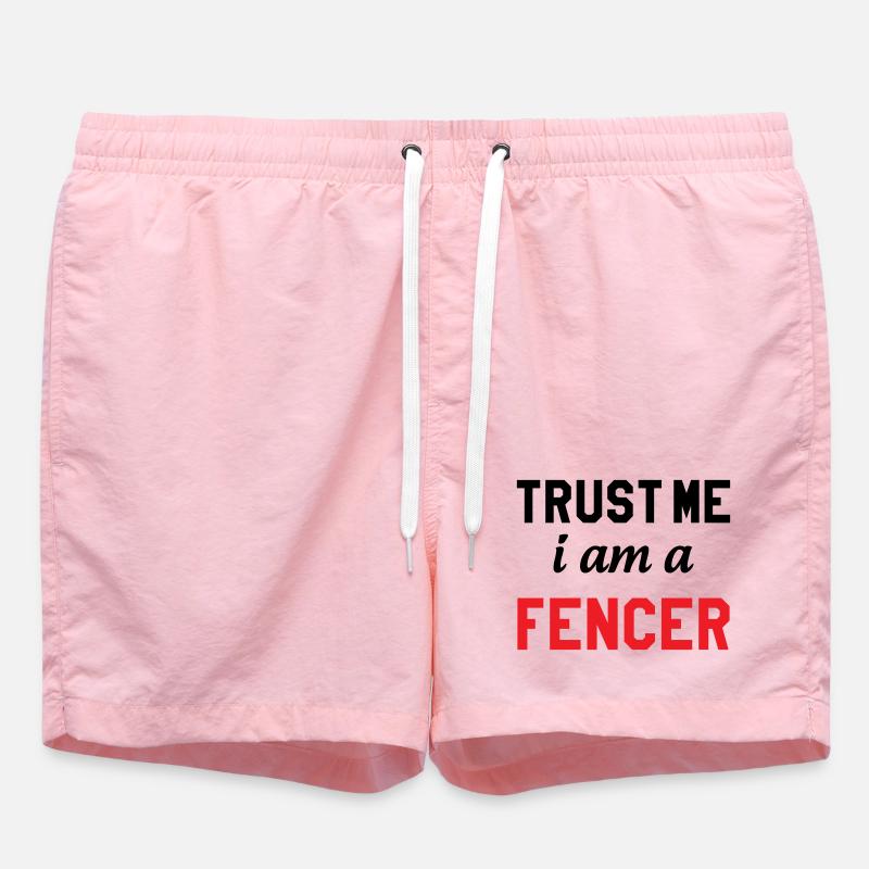 Glaub mir, ich bin Profi-Fechter - Badeshorts - Pink