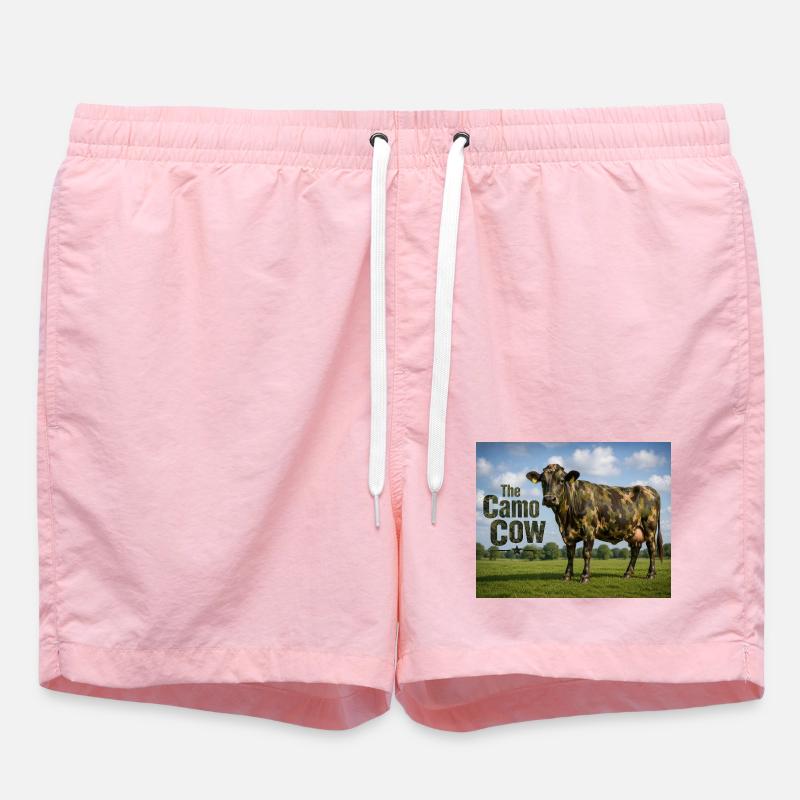 Tarnkuh auf der Wiese - Badeshorts - Pink