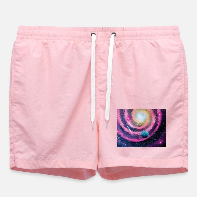 Pink Galaxy - Swim Trunks - pink