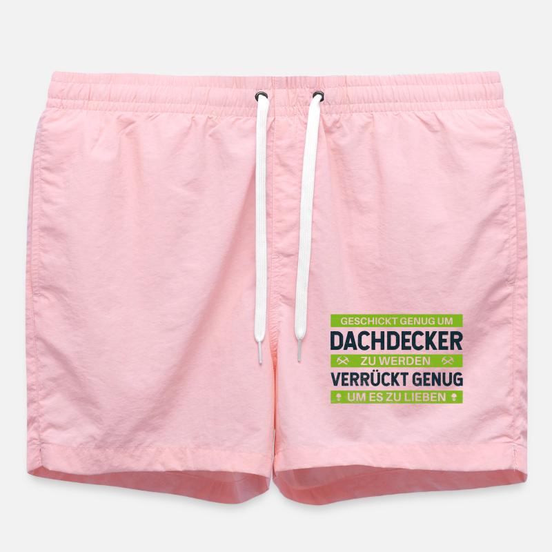 Geschickt & Verrückt – Dachdecker Statement Design - Badeshorts - Pink