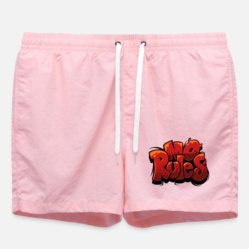 No rules Graffiti Rouge Urbain - Short de bain - rose