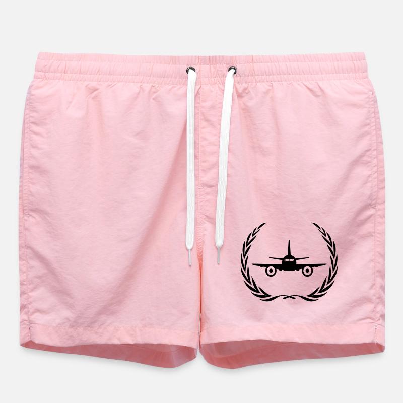 Couronne de symbole d’avion - Short de bain - rose