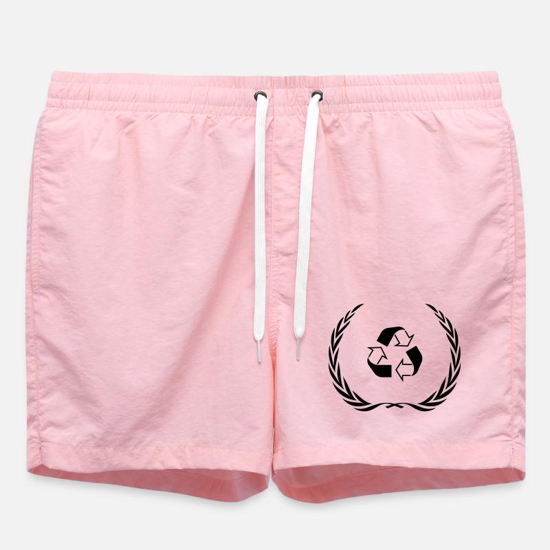 Couronne de symbole de recyclage - Short de bain - rose