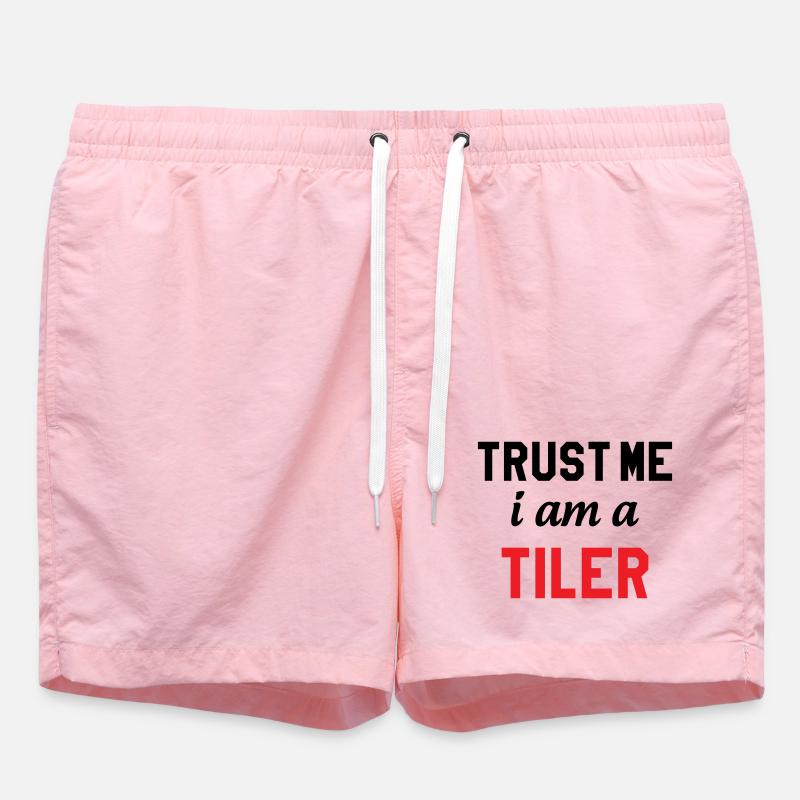 Believe me, I'm a tiler – professional experience - Swim Trunks - pink