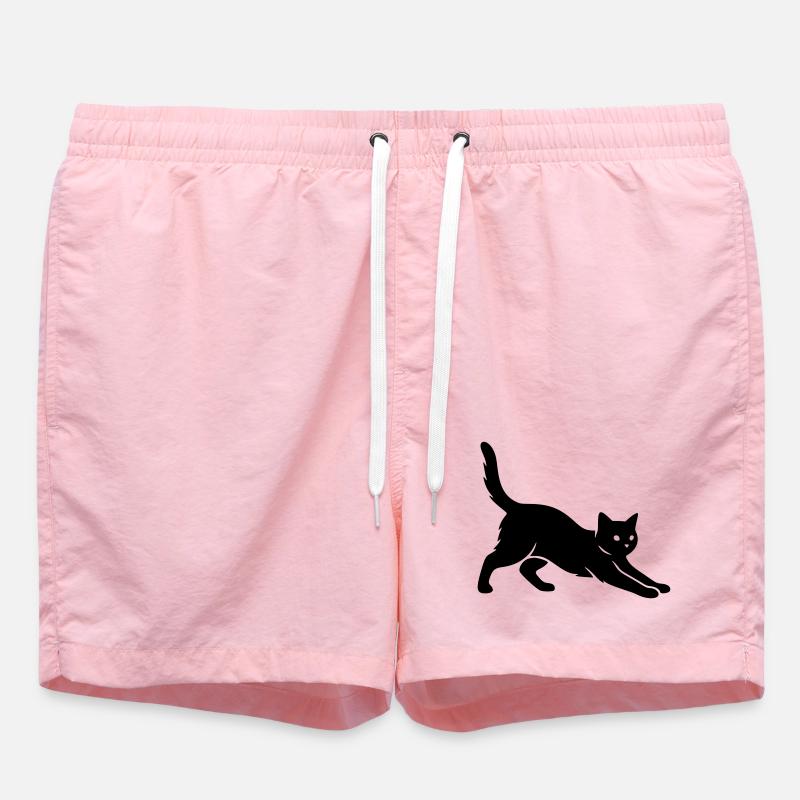 chat - Short de bain - rose