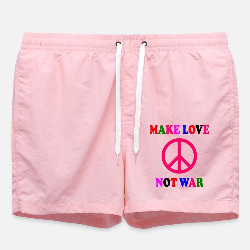 Make love not war - Badeshorts - Pink