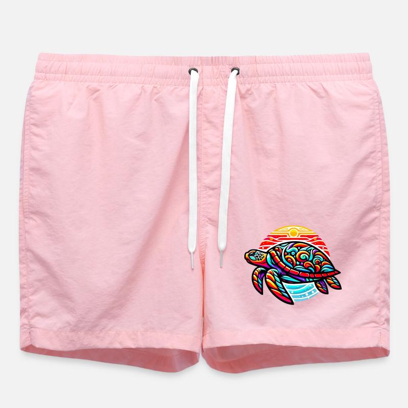 Turtle - Swim Trunks - pink