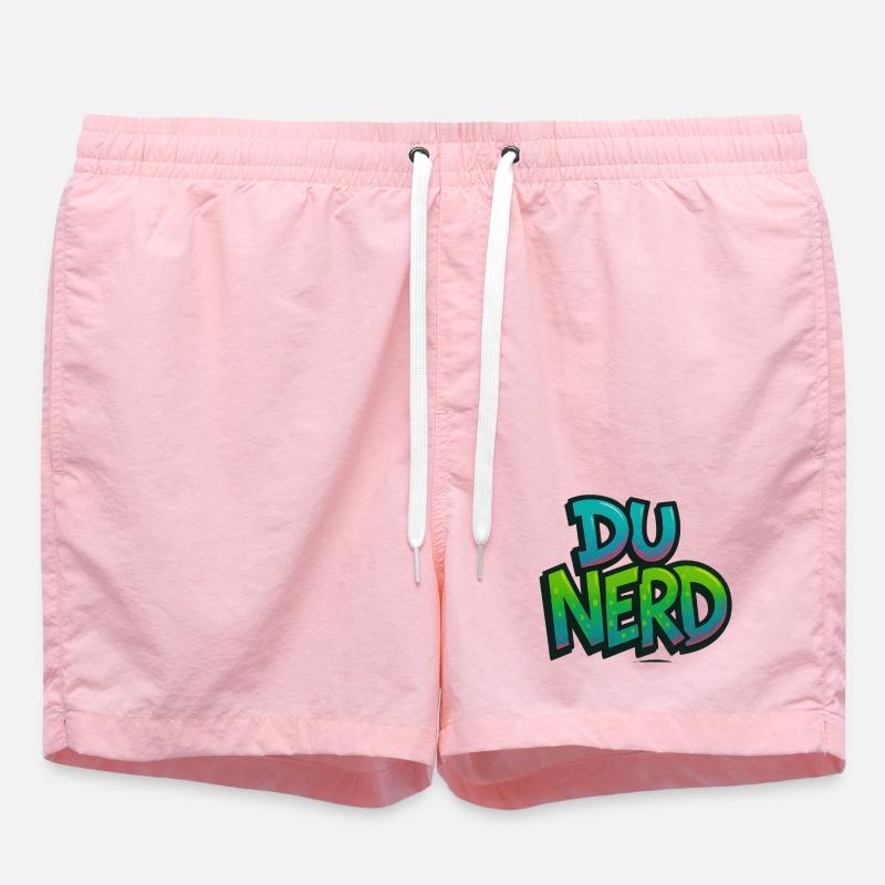 Nerd design with gradient - Swim Trunks - pink