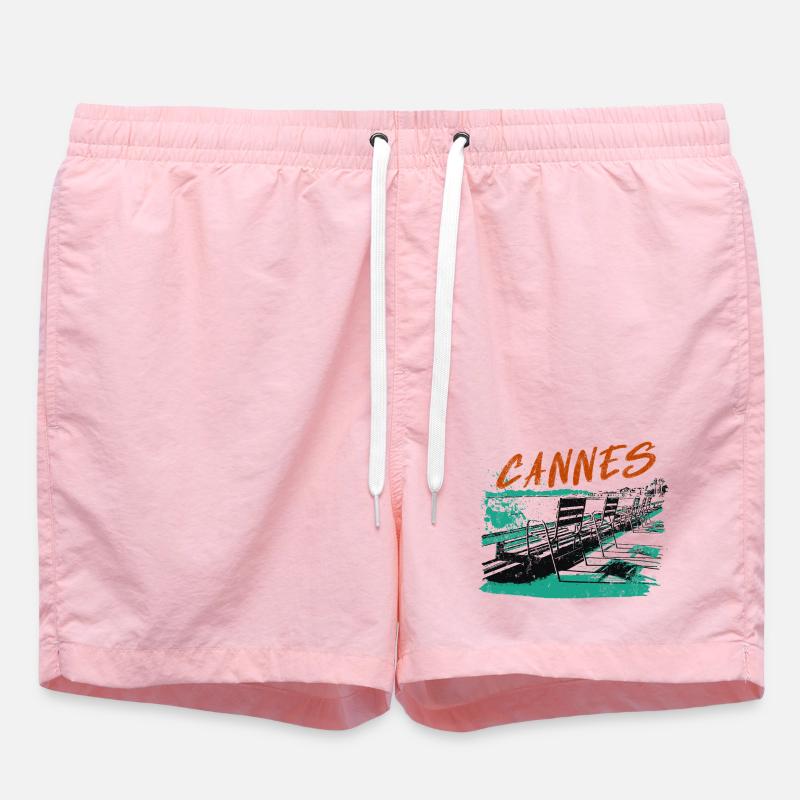 Cannes Côte d'Azur Illustration - Short de bain - rose