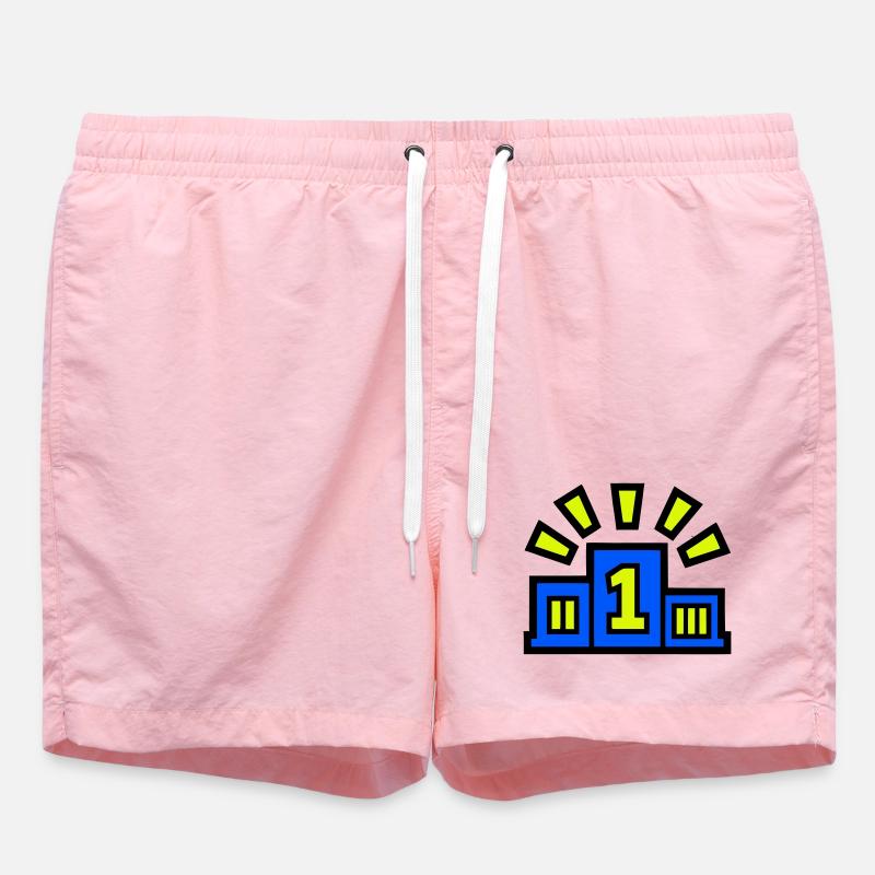 Sieger Podest Platz 1 Champion - Badeshorts - Pink