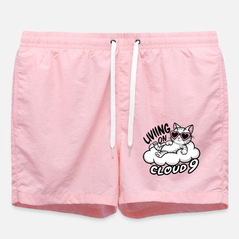 Katze Kätzchen auf Wolke 9 - Badeshorts - Pink