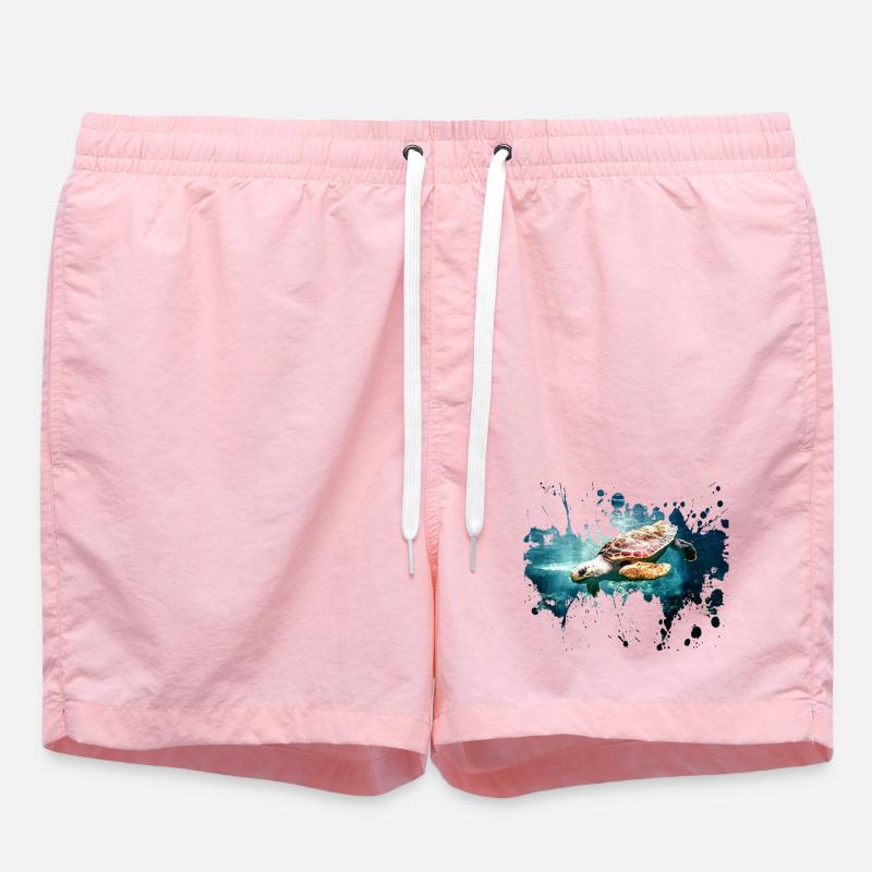 Petcontest turtle - Swim Trunks - pink