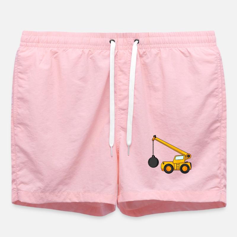 Demolition crane - Swim Trunks - pink