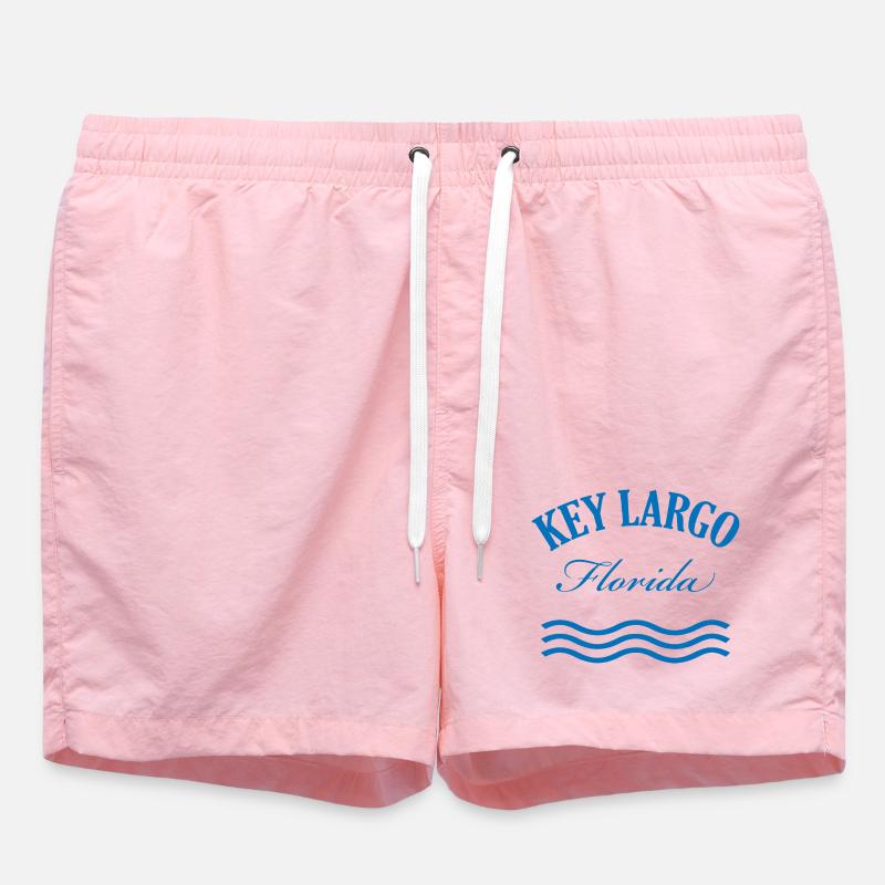 Key Largo Florida Nautisches Design - Badeshorts - Pink