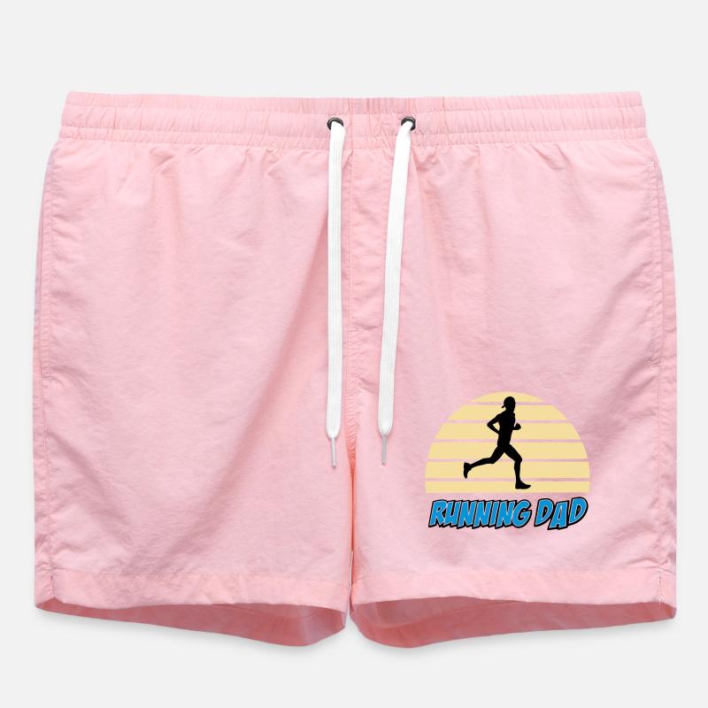 Running dad - Short de bain - rose