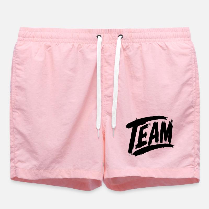 Lettrage d’équipe - Short de bain - rose