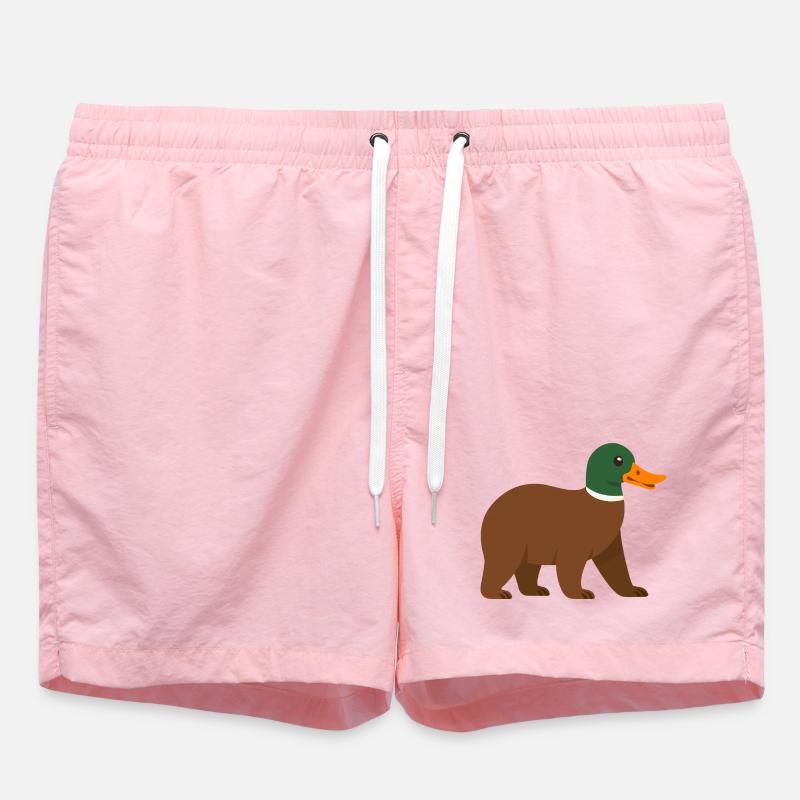 Die Bärente - sie hat einen Schnabel! - Badeshorts - Pink