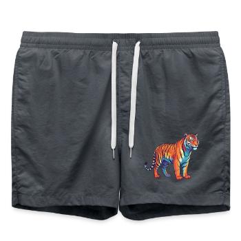 Aquarelle Pop Art Coloré Arc-en-ciel Tigre - Short de bain -  - Devant