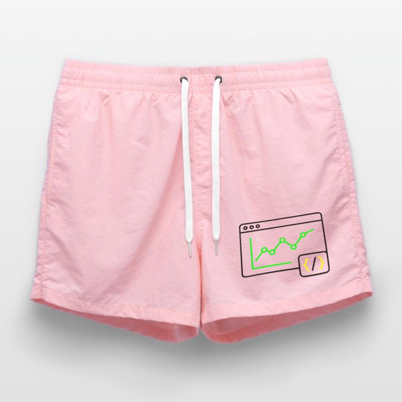 Web Analyse Chart Coding Browser Vektor Badeshorts