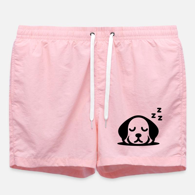Chien endormi avec ZZZ - Short de bain - rose
