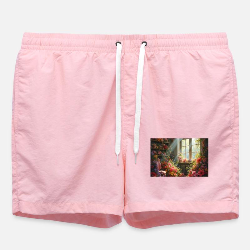 Fleur3 - Short de bain - rose