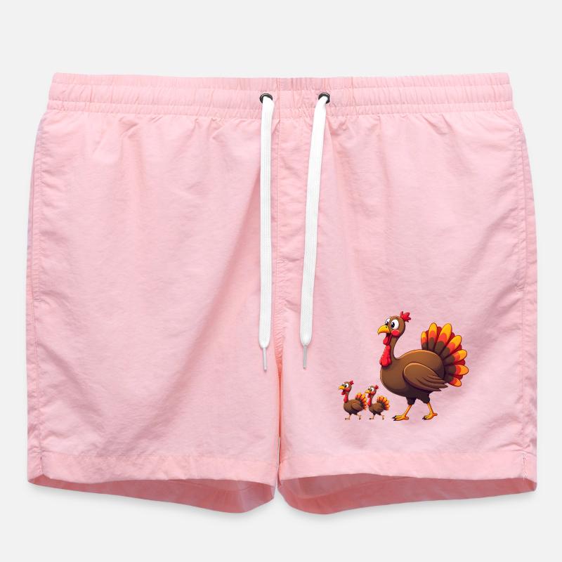 Bébé dinde de Thanksgiving - Short de bain - rose