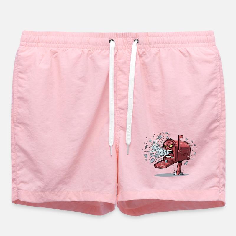 Angry mailbox outbreak - Swim Trunks - pink