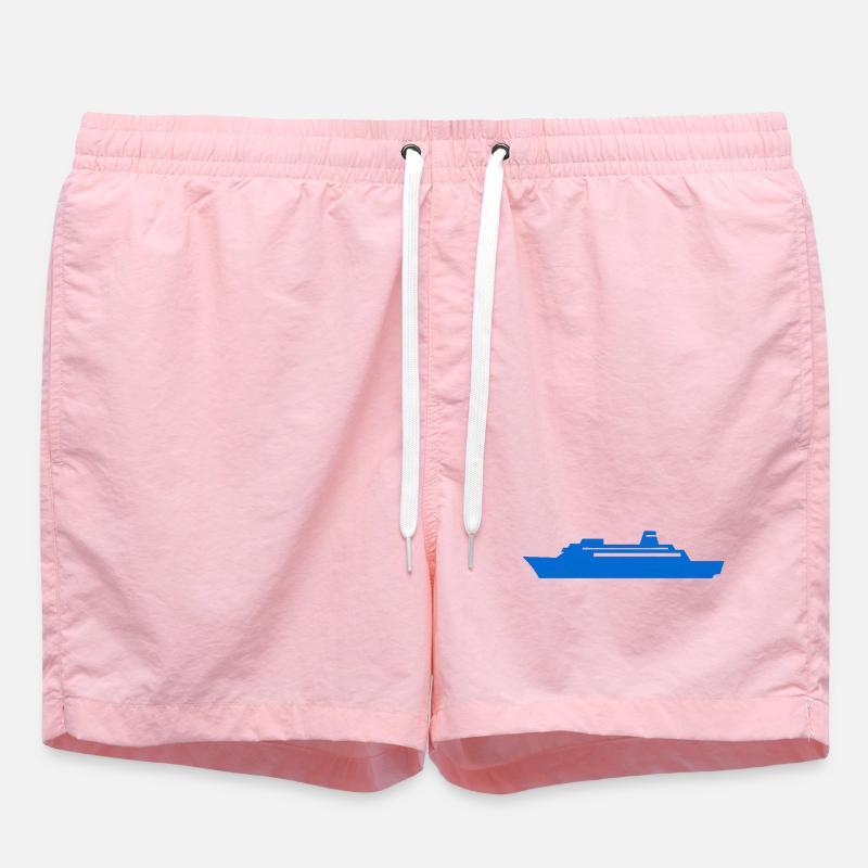 Silhouette de navire bleu Look côtier - Short de bain - rose