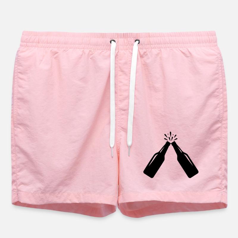 Santé – Bouteilles de bière grillées - Short de bain - rose