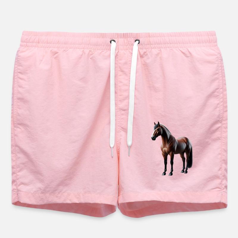 Cheval Brun - Short de bain - rose