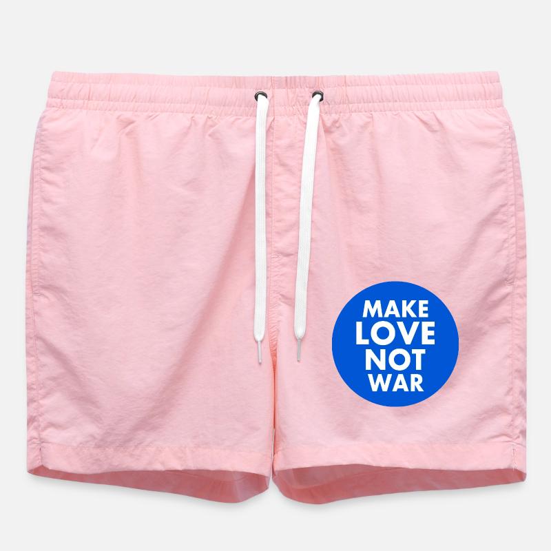 Make love not war - Badeshorts - Pink