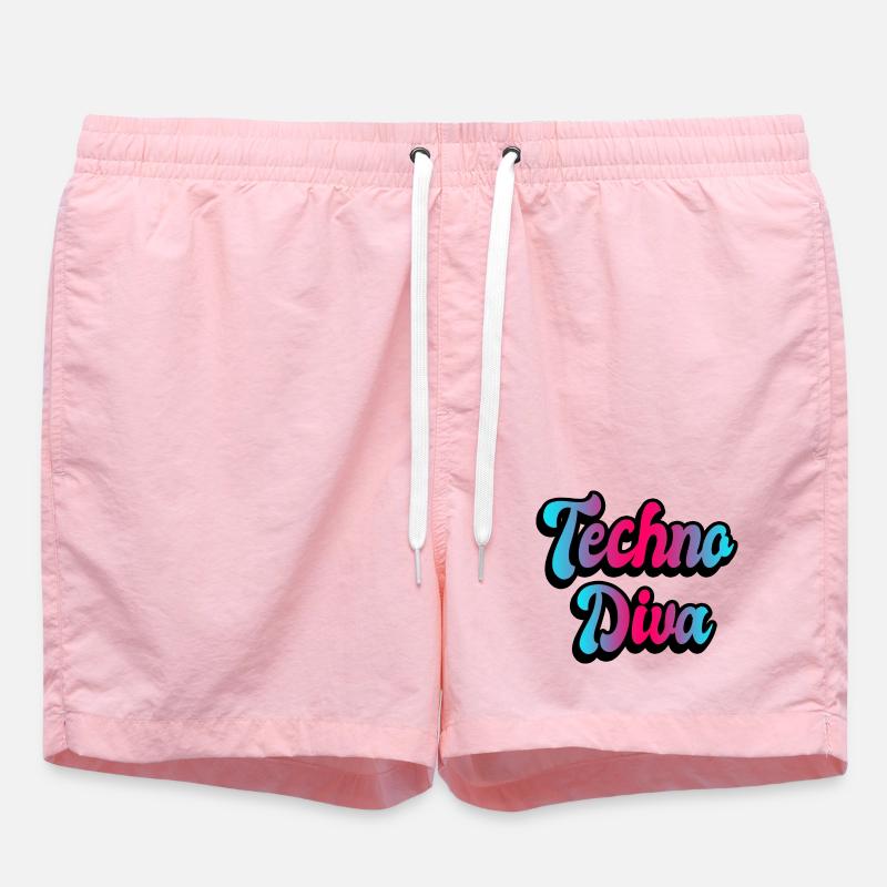 Techno Diva - Swim Trunks - pink