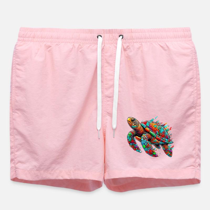 Turtle - Swim Trunks - pink