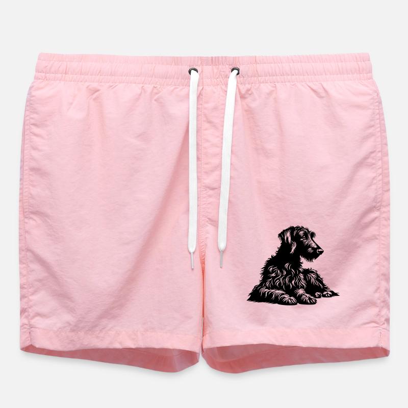 Scottish Deerhound - Swim Trunks - pink